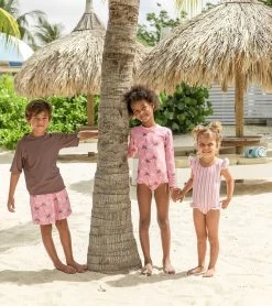 Boys' Palm Paradise Sustainable Volley Shorts (Toddler, Little Kid, Big Kid) 11 Boys' Palm Paradise Sustainable Volley Shorts (Toddler, Little Kid, Big Kid) -Swimming Equipment 7652780277928 pink 5a