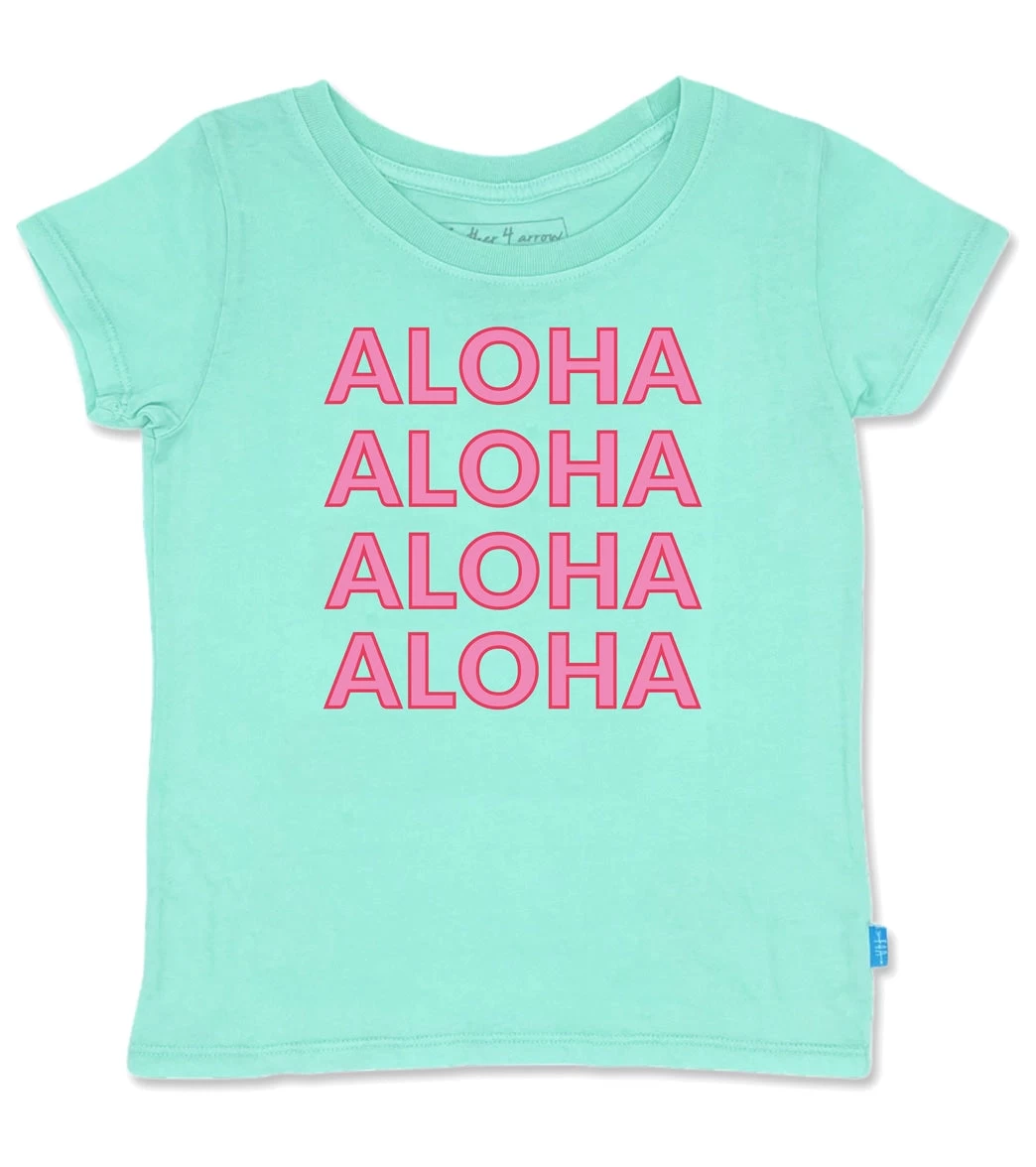 Girls' Aloha All Day Everyday Tee (Baby, Toddler, Little Kid, Big Kid) 1 Girls' Aloha All Day Everyday Tee (Baby, Toddler, Little Kid, Big Kid)