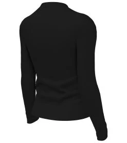 Nike Girls' Swoosh Long Sleeve Rashguard (Big Kid) -Swimming Equipment 7758027817128 black 3a