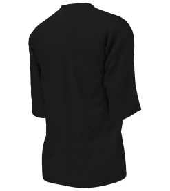 Nike Boys' Solid Hydro Short Sleeve Rashguard (Big Kid) -Swimming Equipment 7758029160616 black 3a