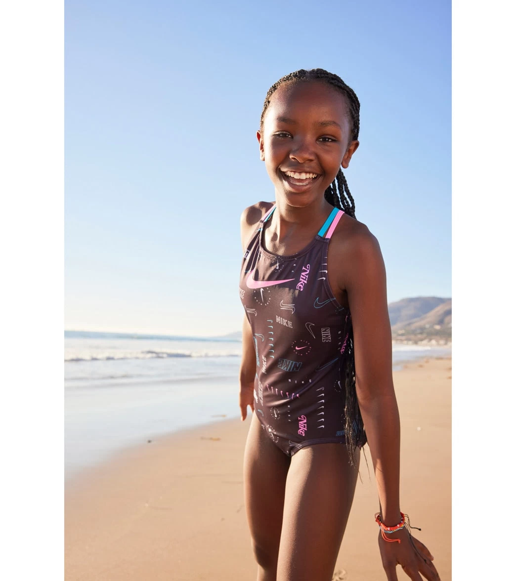 Nike Girls' Logo Toss Spiderback One Piece Swimsuit (Big Kid) 4 Nike Girls' Logo Toss Spiderback One Piece Swimsuit (Big Kid) - Image 4