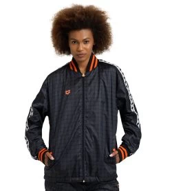 Arena Unisex 50th Anniversary Black Full Zip Jacket -Swimming Equipment 7769067421864 blackmultiwhiteblack 3a